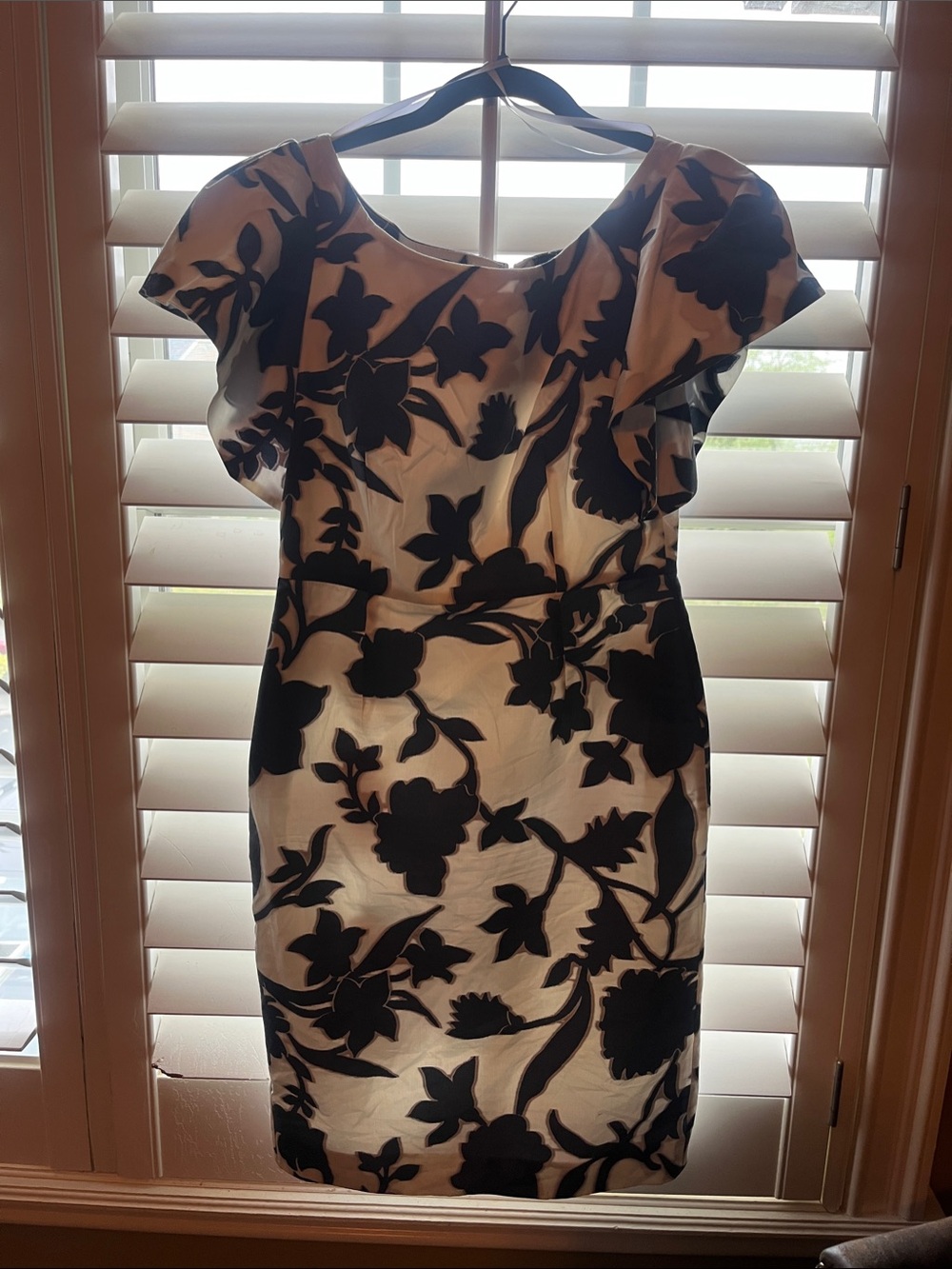 Milly Blue and White Floral Midi Dress